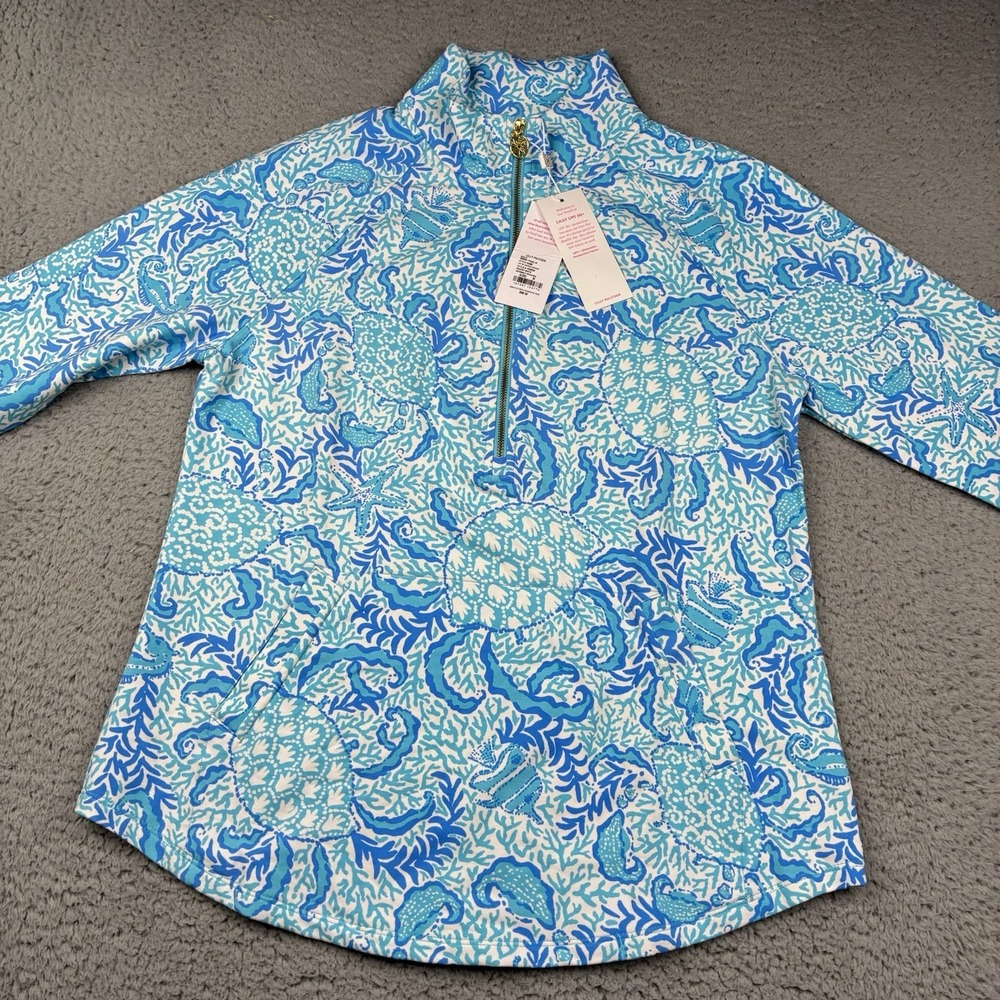 Lilly Pulitzer Skipper Popover Resort White Goombay Grooves UPF 50+ NWT - Picture 4 of 10